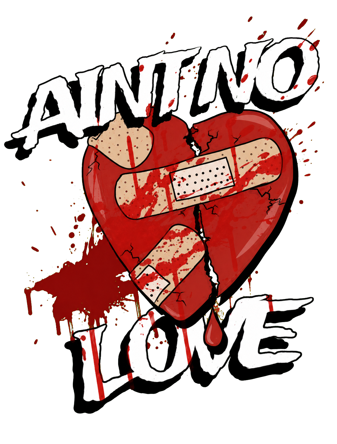 Ain't No Love broken heart logo