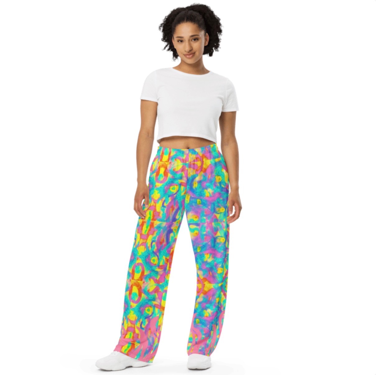 Women’s Color Splash Wide-Leg Pants