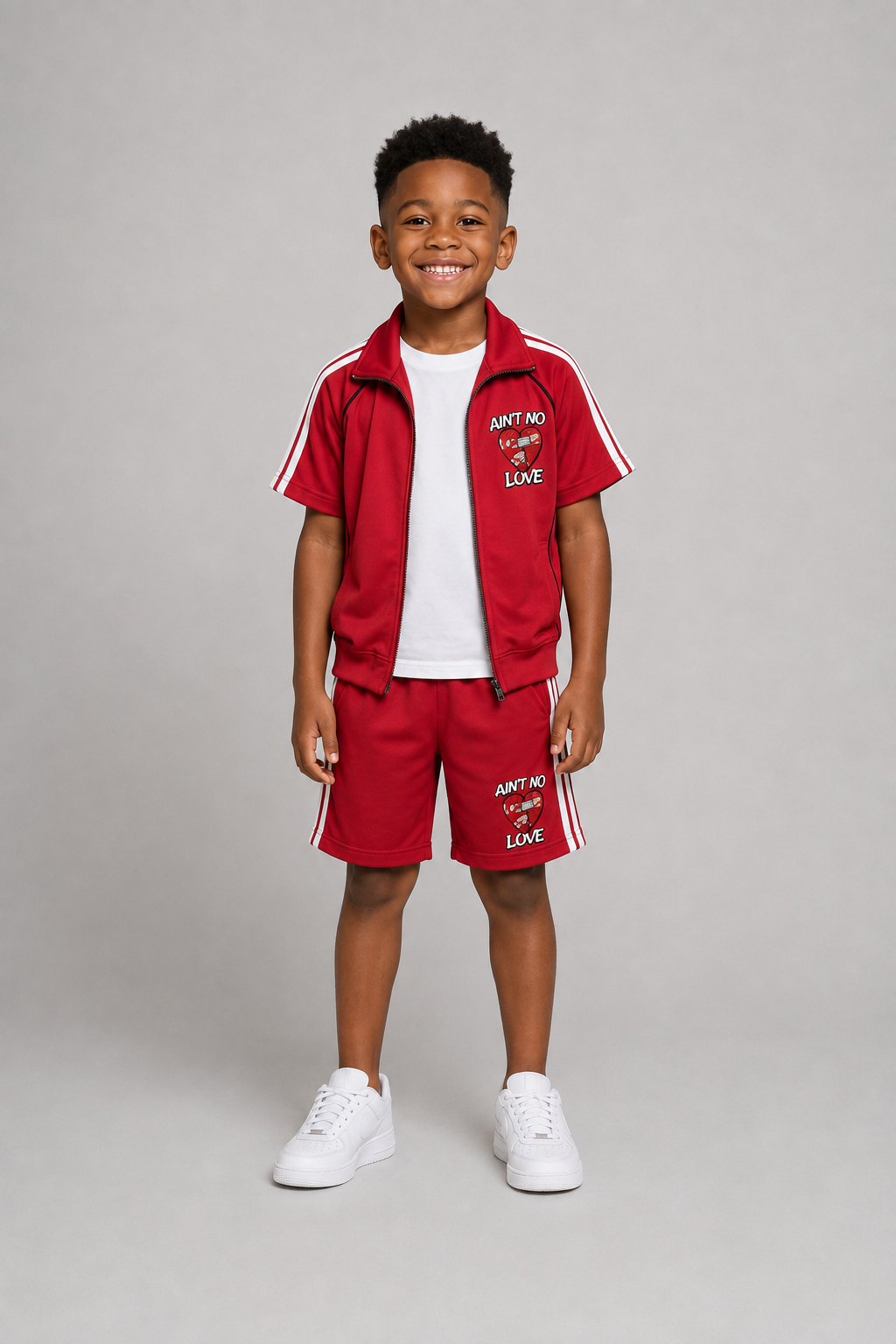 Youth Ain’t No Love Zip-Front Shorts Set
